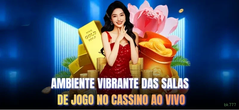 Imagem promocional do cassino online da bk777 mostrando jogos ao vivo